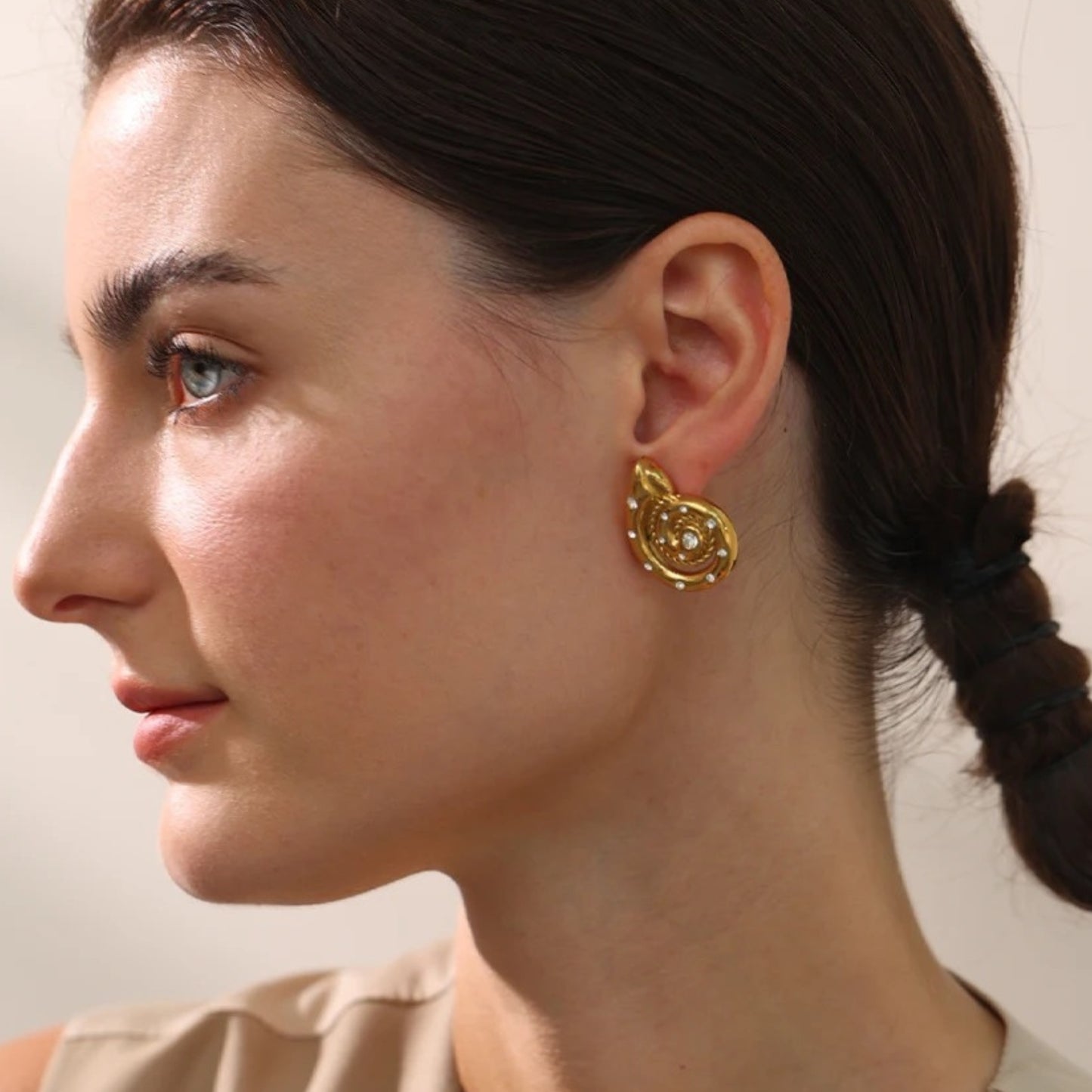 EDEN -18K GOLD PLATED EARRINGS / THE. ISLAND COLLECTION