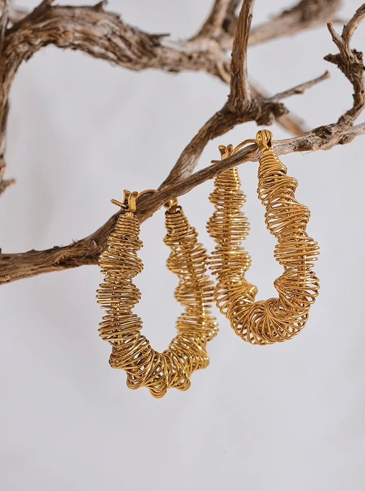 ECHO - 18K GOLD PLATED EARRINGS / THE. SWIRL COLLECTION
