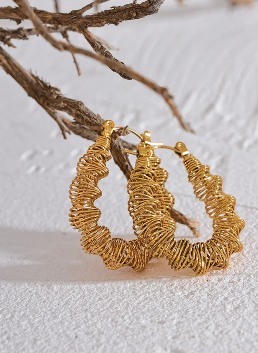 ECHO - 18K GOLD PLATED EARRINGS / THE. SWIRL COLLECTION