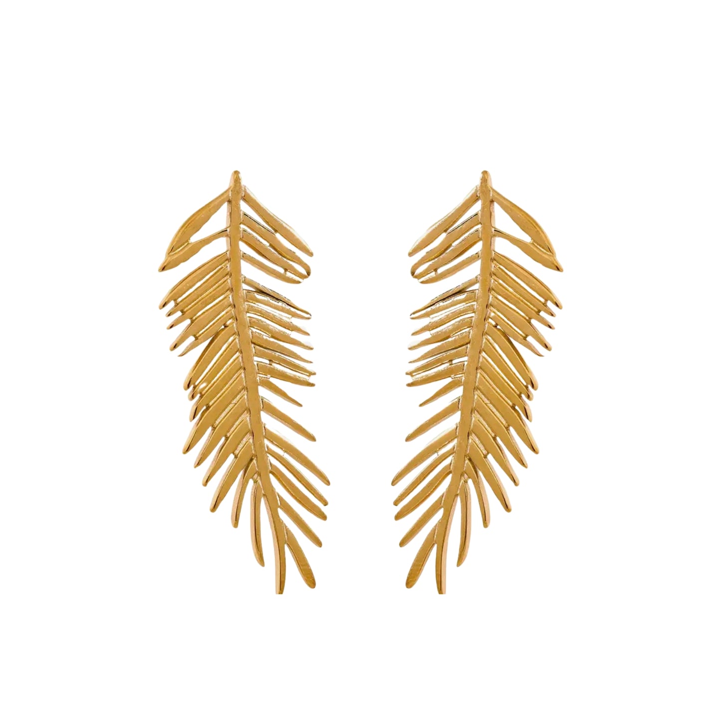 PALM -18K GOLD PLATED EARRINGS / THE. ISLAND COLLECTION