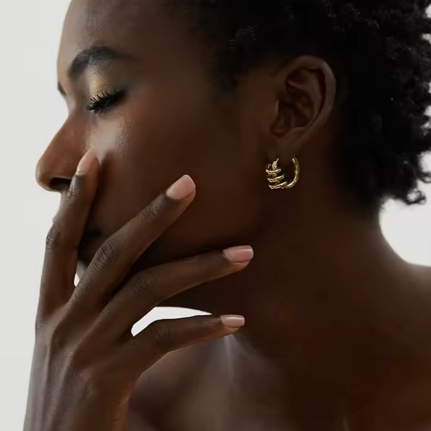 SERPENT - 18K GOLD PLATED EARRINGS / THE. SWIRL COLLECTION