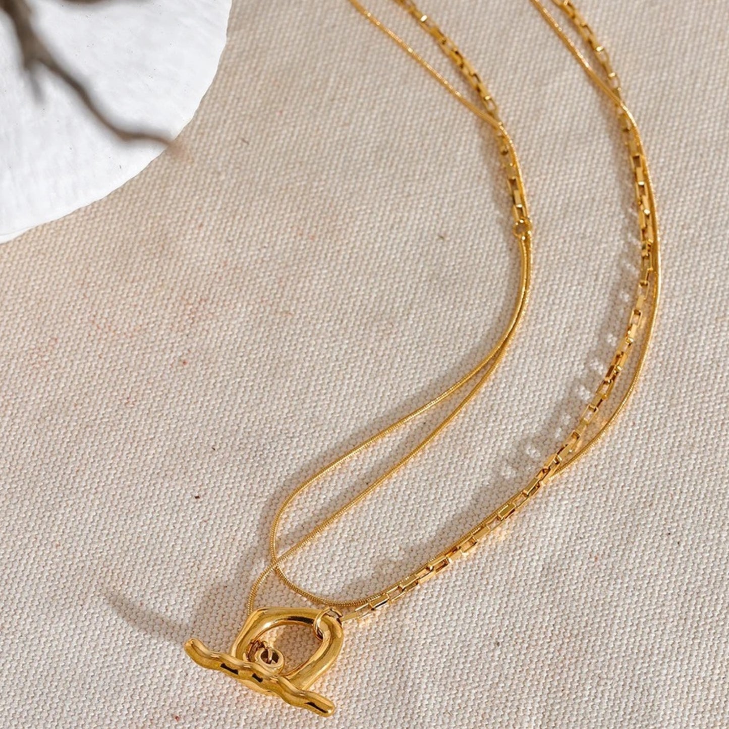 RIPPLE - 18K GOLD PLATED NECKLACE / THE. WAVE COLLECTION