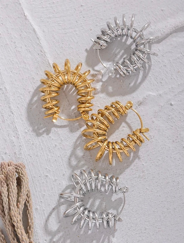 GAIA - 18K GOLD PLATED EARRINGS / THE. SWIRL COLLECTION