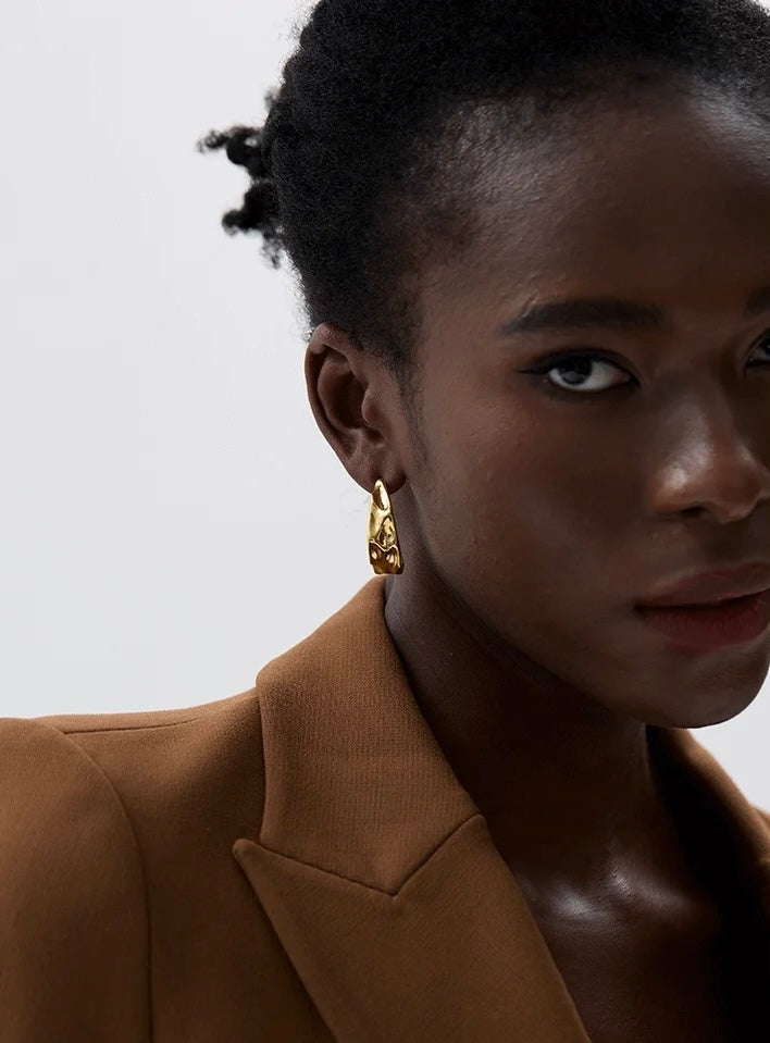 MARINA - 18K GOLD PLATED EARRINGS / THE. WAVE COLLECTION