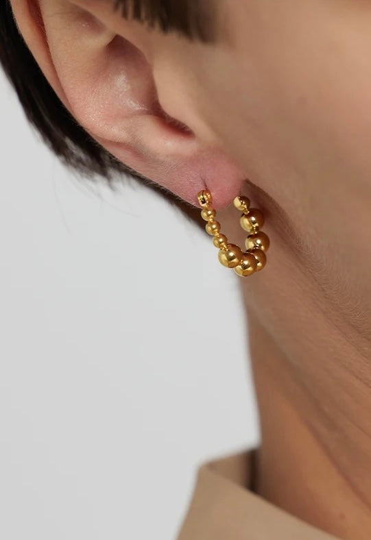 REGINA - 18K GOLD PLATED EARRINGS / THE. CAVIAR COLLECTION