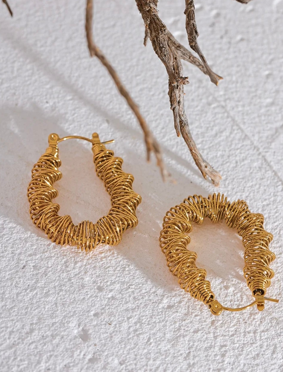 ECHO - 18K GOLD PLATED EARRINGS / THE. SWIRL COLLECTION