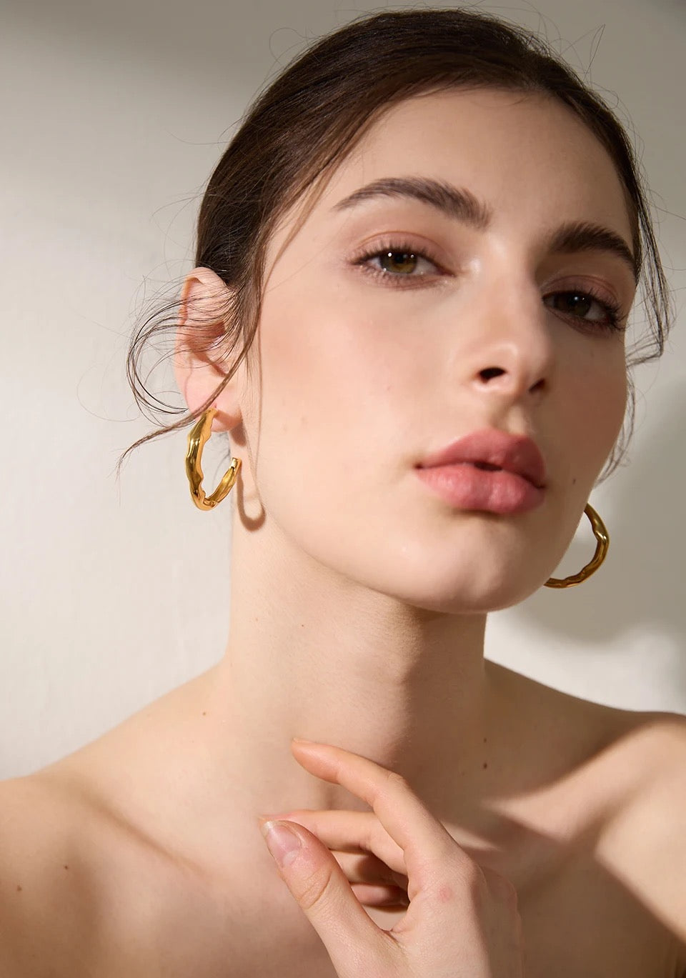 SIREN - 18K GOLD PLATED EARRINGS / THE. WAVE COLLECTION