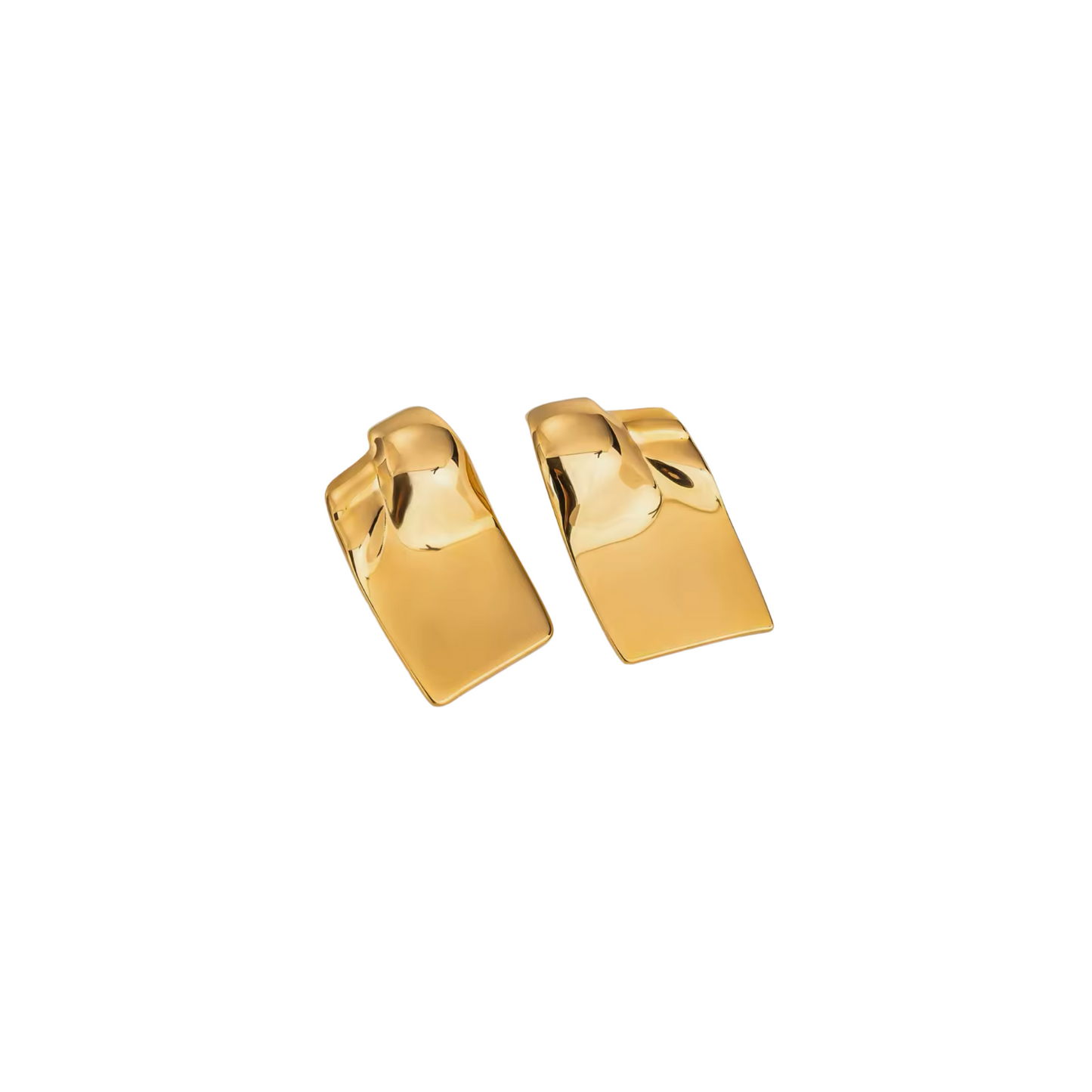 FRAME - 18K GOLD PLATED EARRINGS / THE. WAVE COLLECTION