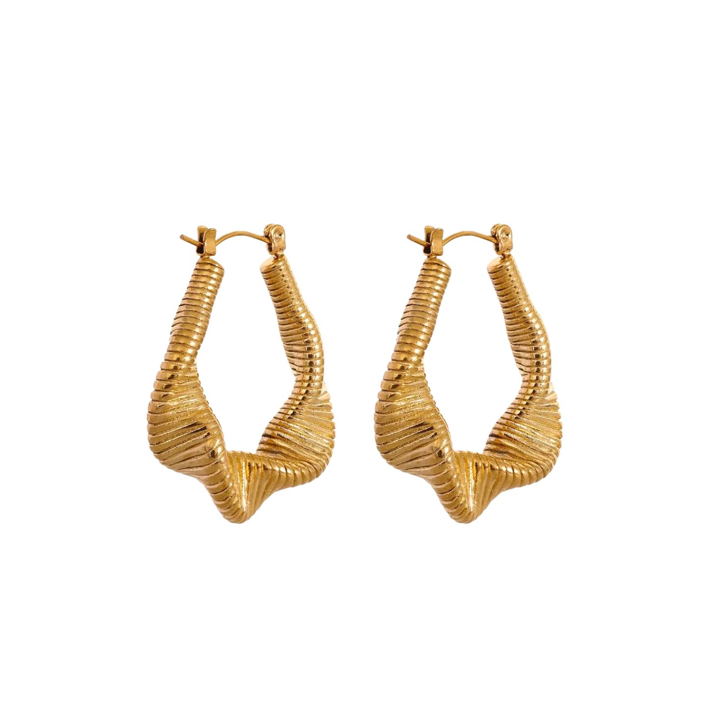 TWIST -18K GOLD PLATED EARRINGS / THE. SWIRL COLLECTION
