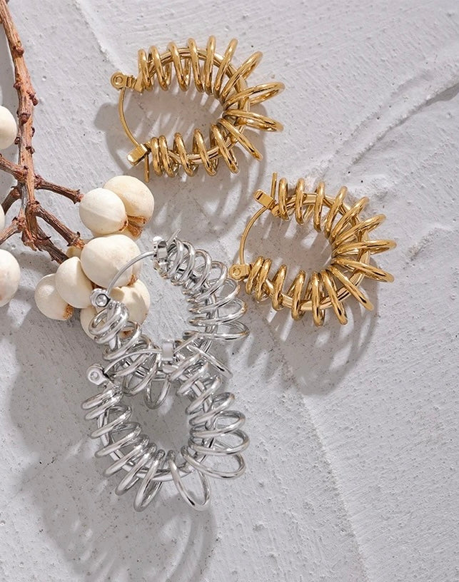 GAIA - 18K GOLD PLATED EARRINGS / THE. SWIRL COLLECTION
