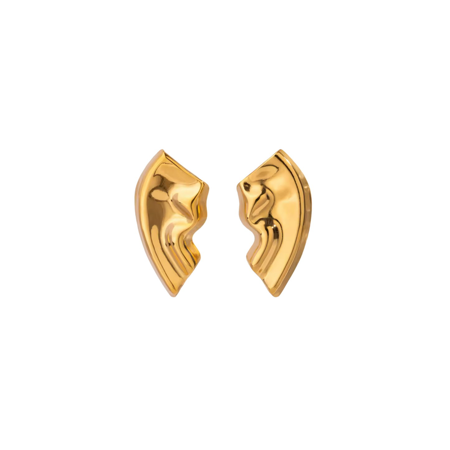 CONTOUR - 18K GOLD PLATED EARRINGS / THE. WAVE COLLECTION