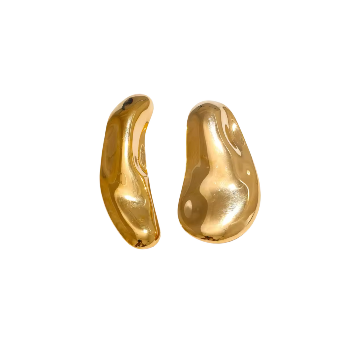 ROCK - 18K GOLD PLATED EARRINGS / THE. WAVE COLLECTION