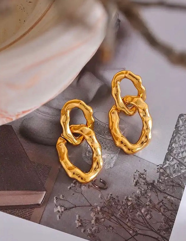 SUNSET - 18K GOLD PLATED EARRINGS / THE. WAVE COLLECTION