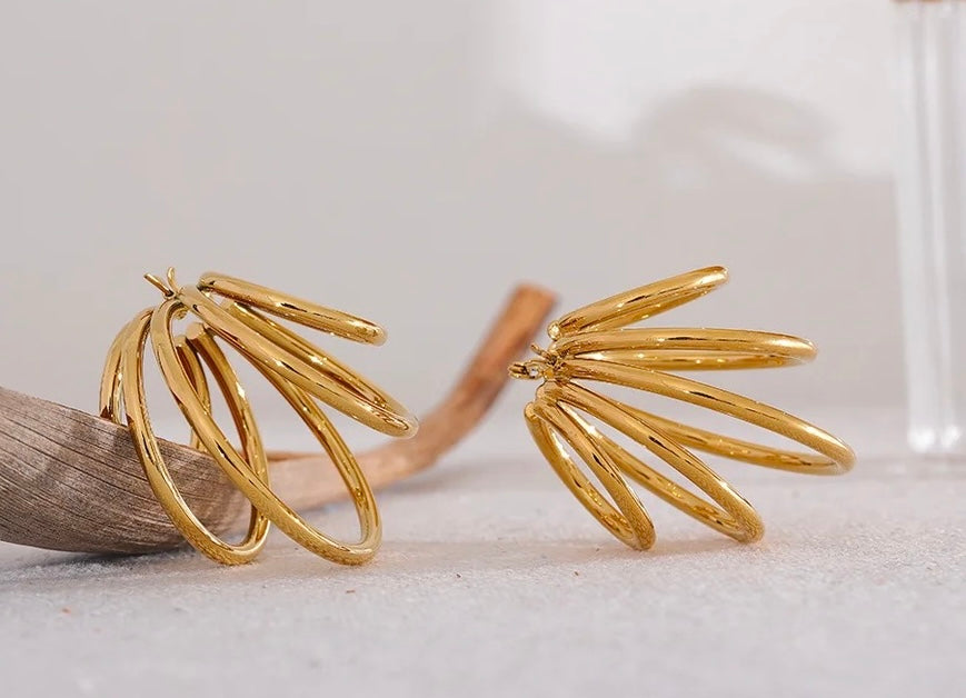 AETHER - 18K GOLD PLATED EARRINGS / THE. ESSENTIAL COLLECTION