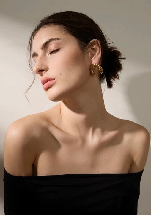MAREA - 18K GOLD PLATED EARRINGS / THE. WAVE COLLECTION