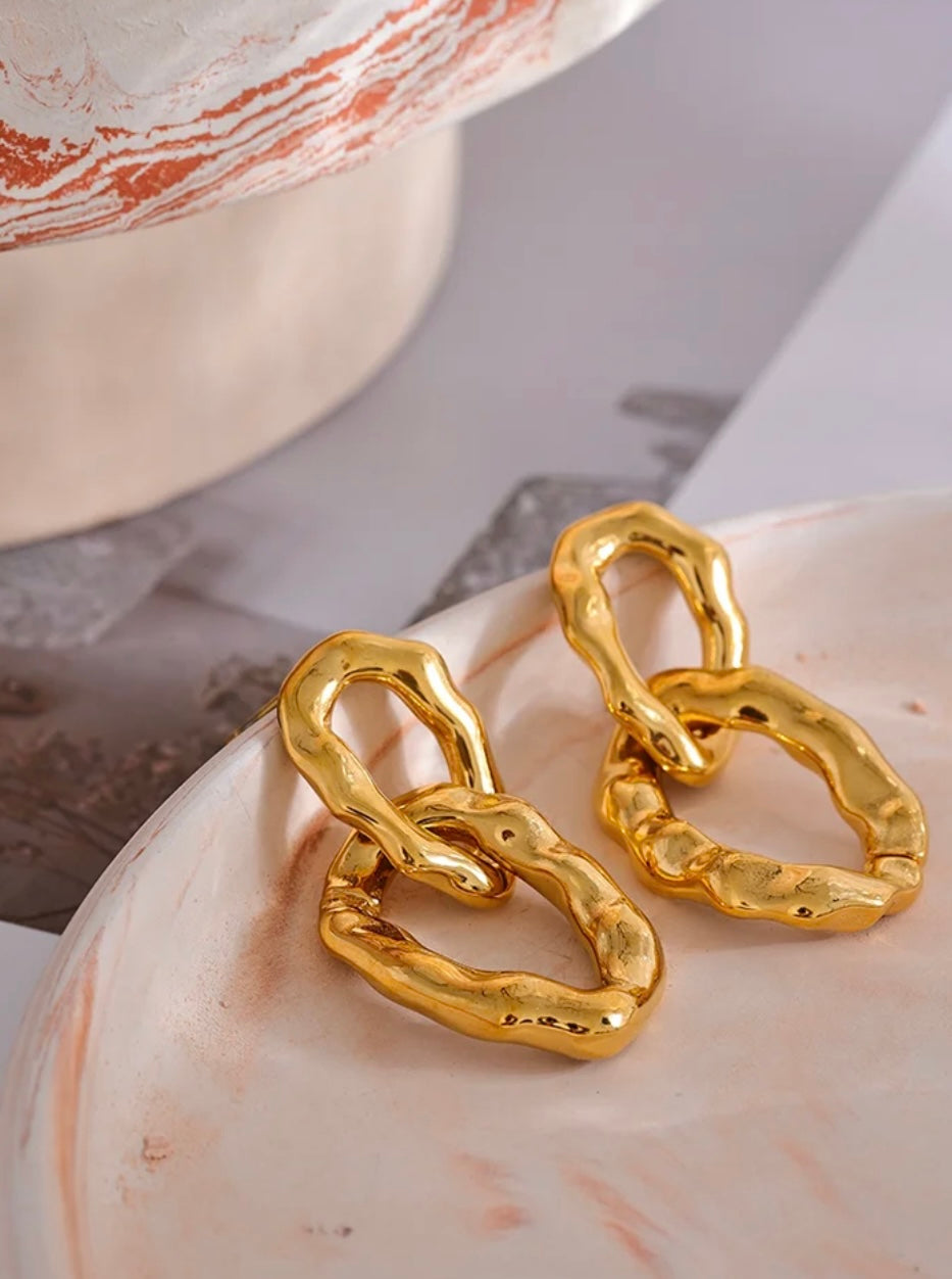 SUNSET - 18K GOLD PLATED EARRINGS / THE. WAVE COLLECTION
