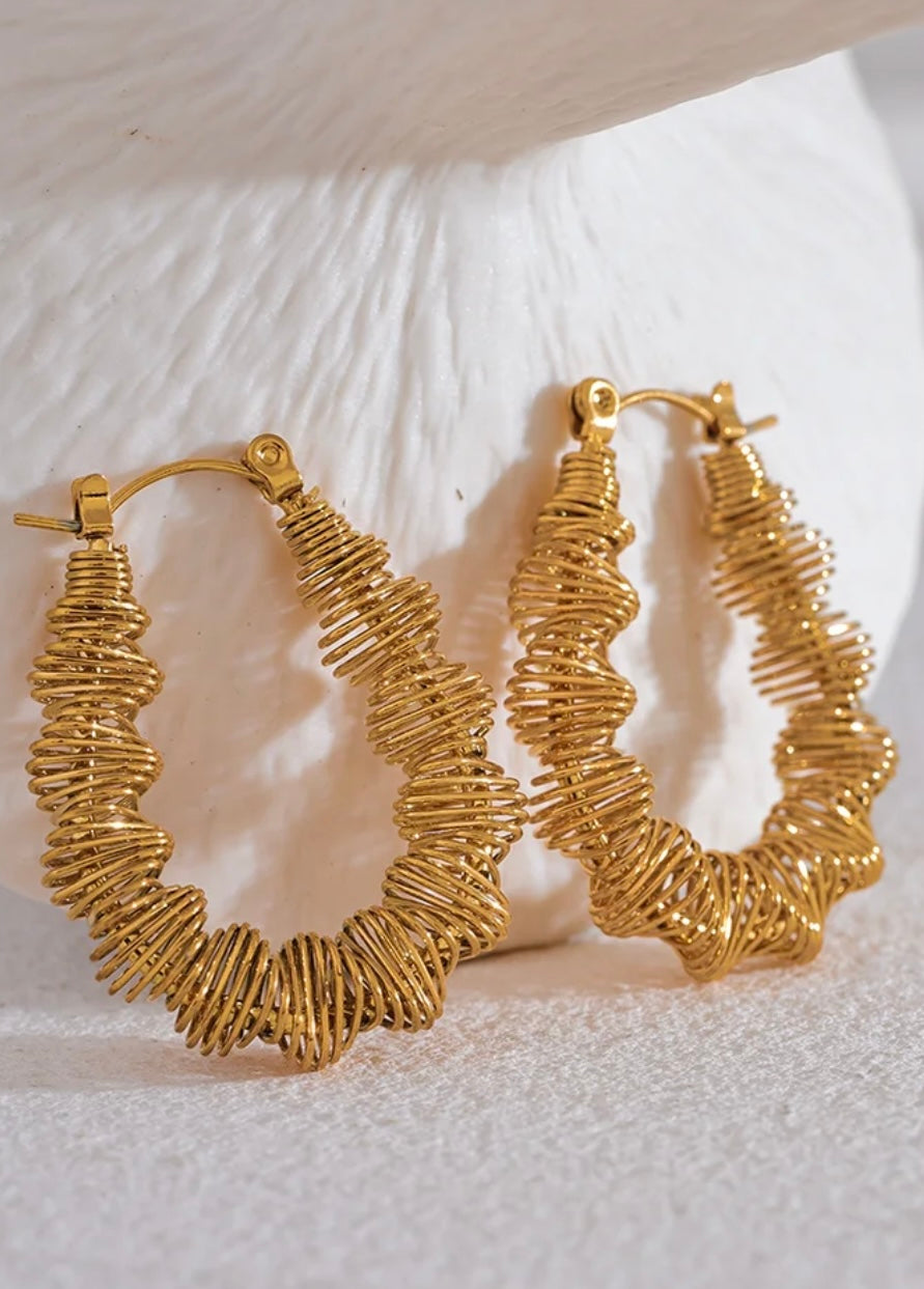 ECHO - 18K GOLD PLATED EARRINGS / THE. SWIRL COLLECTION
