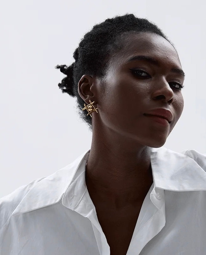 CORE - 18K GOLD PLATED EARRINGS / THE. CAVIAR COLLECTION