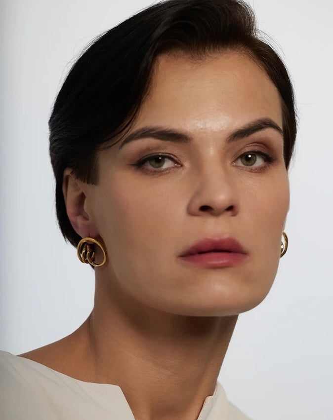 FLOW - 18K GOLD PLATED EARRINGS / THE. WAVE COLLECTION