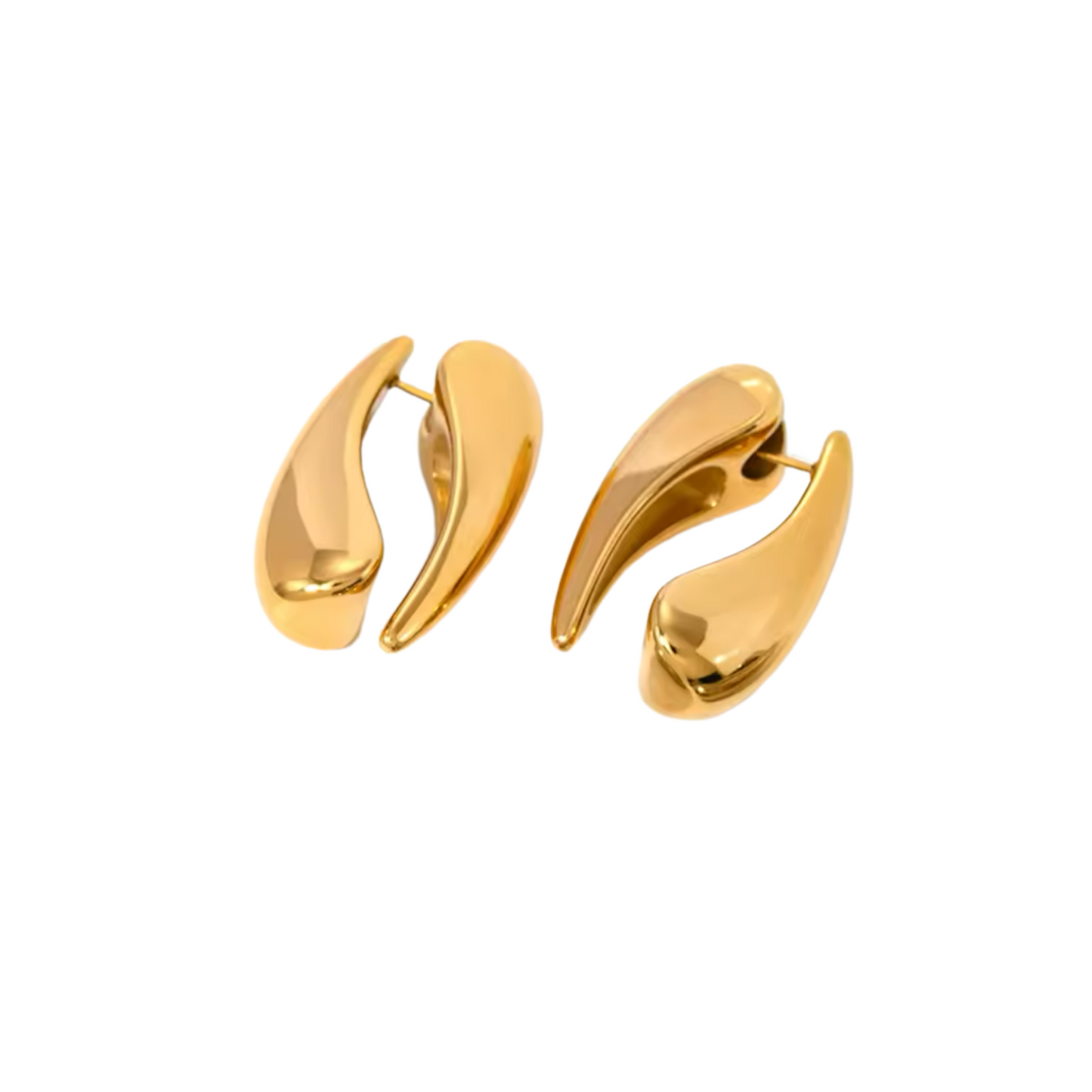 GEMINI - 18K GOLD PLATED EARRINGS / THE. WAVE COLLECTION