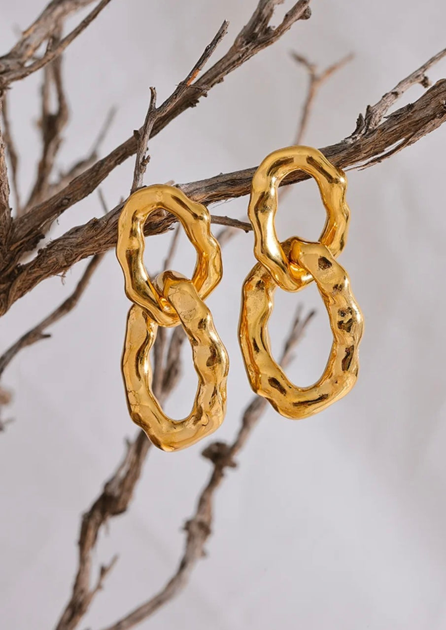 SUNSET - 18K GOLD PLATED EARRINGS / THE. WAVE COLLECTION