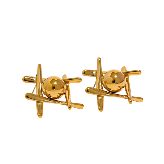 CORE - 18K GOLD PLATED EARRINGS / THE. CAVIAR COLLECTION