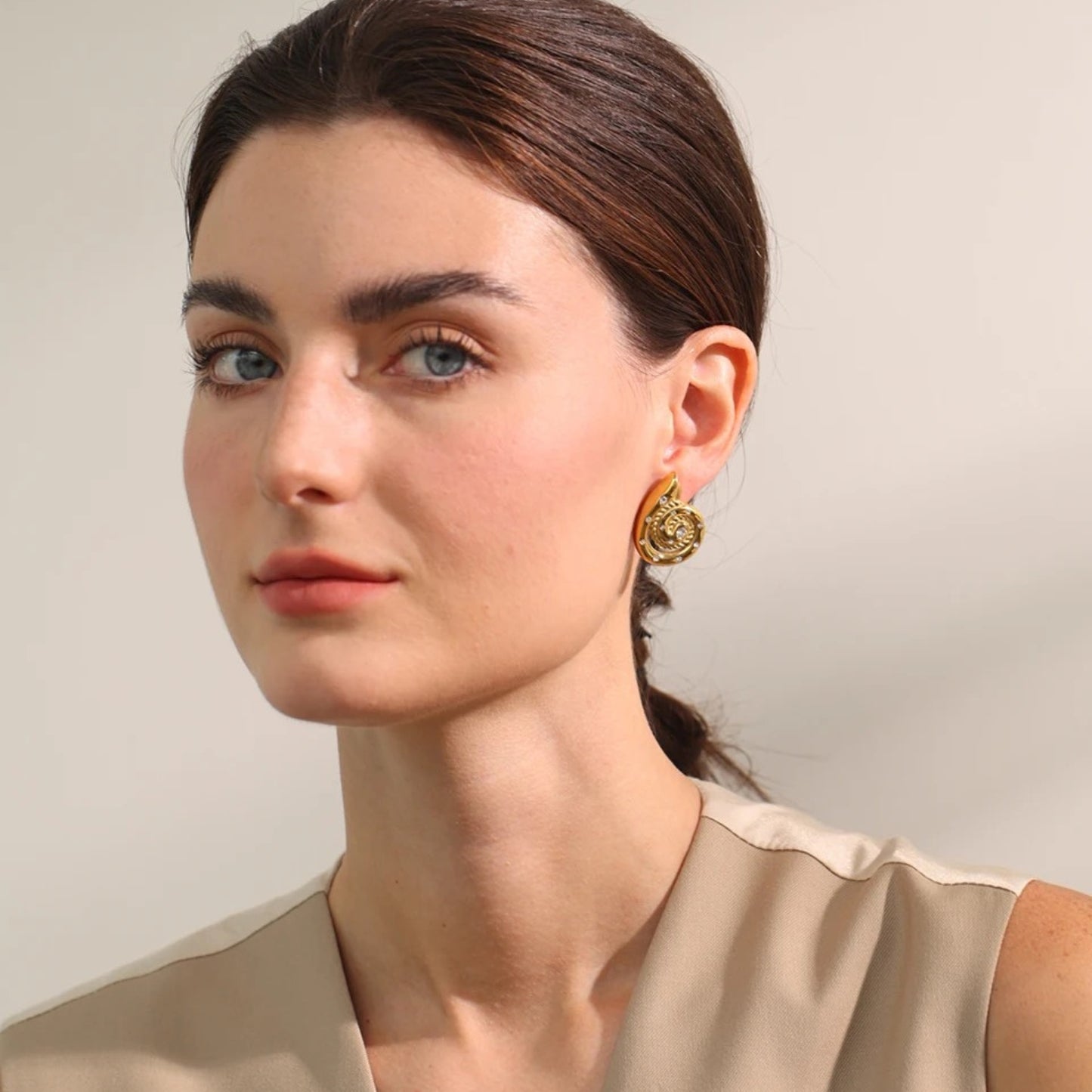 EDEN -18K GOLD PLATED EARRINGS / THE. ISLAND COLLECTION