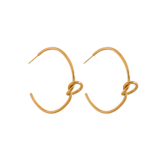 KNOT - 18K GOLD PLATED EARRINGS / THE. SWIRL COLLECTION