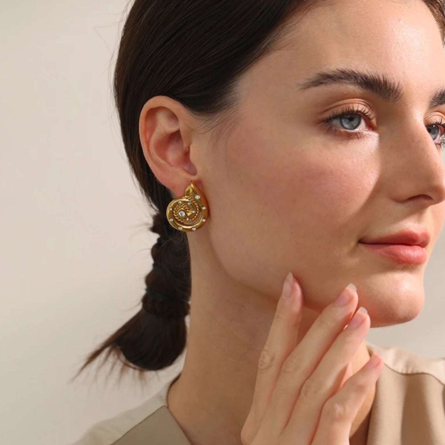 EDEN -18K GOLD PLATED EARRINGS / THE. ISLAND COLLECTION