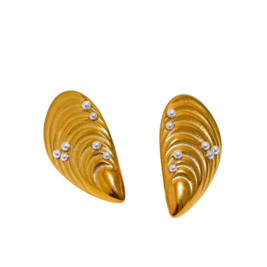 GOURME -18K GOLD PLATED EARRINGS / THE. ISLAND COLLECTION