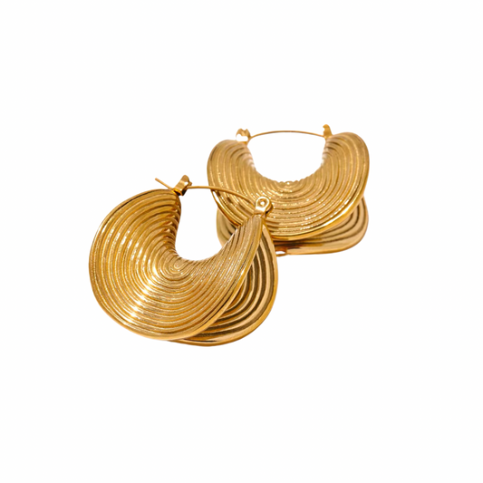 BRINE - 18K GOLD PLATED EARRINGS / THE. WAVE COLLECTION