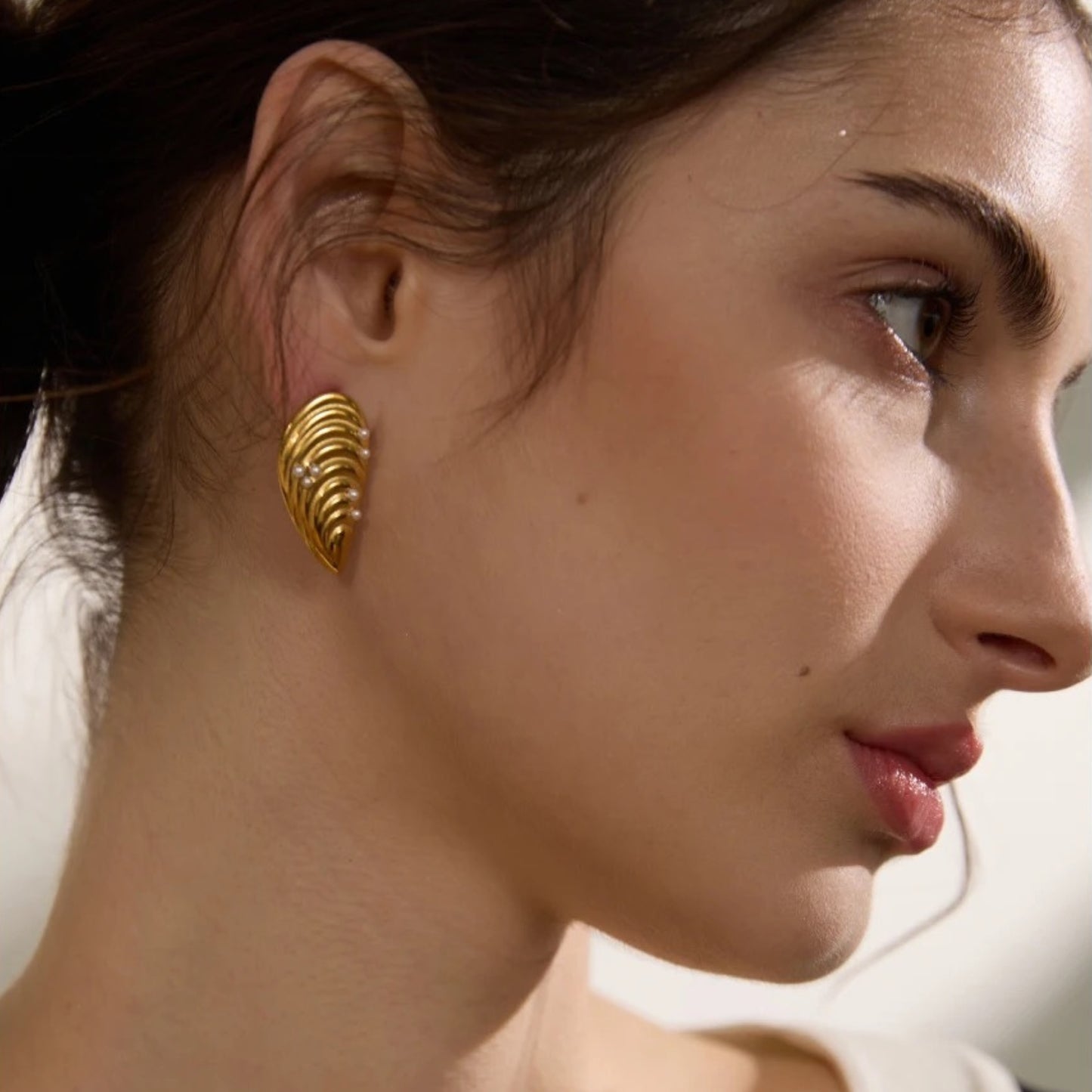 GOURME -18K GOLD PLATED EARRINGS / THE. ISLAND COLLECTION