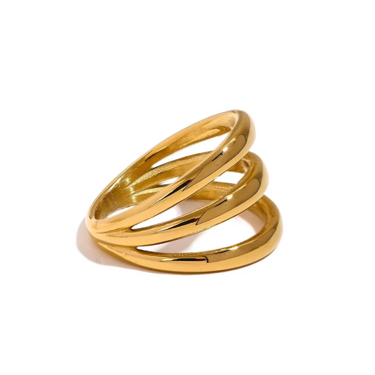 CALMA - 18K GOLD PLATED RING / THE. ESSENTIAL COLLECTION