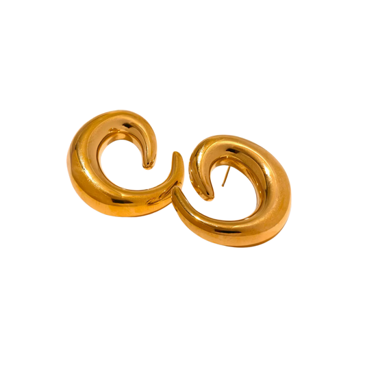 EBB - 18K GOLD PLATED EARRINGS / THE. WAVE COLLECTION