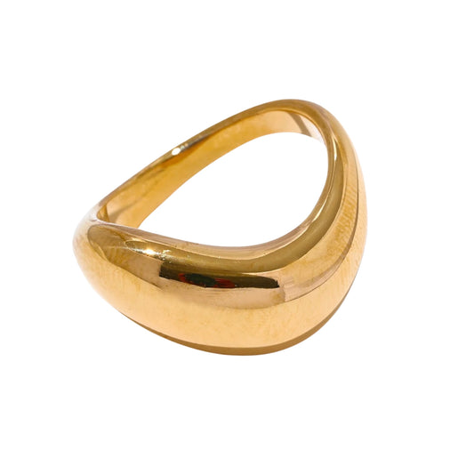 SOLE - 18K GOLD PLATED RING / THE. WAVE COLLECTION