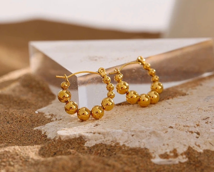 REGINA - 18K GOLD PLATED EARRINGS / THE. CAVIAR COLLECTION