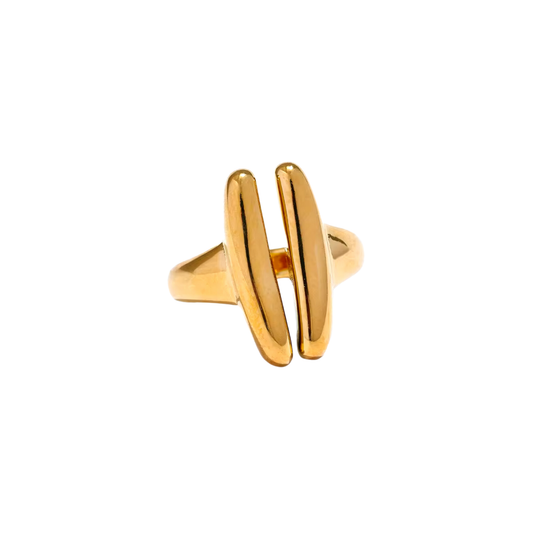 EQUAL - 18K GOLD PLATED RING / THE. ESSENTIAL COLLECTION