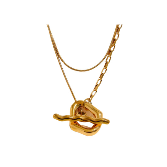 RIPPLE - 18K GOLD PLATED NECKLACE / THE. WAVE COLLECTION