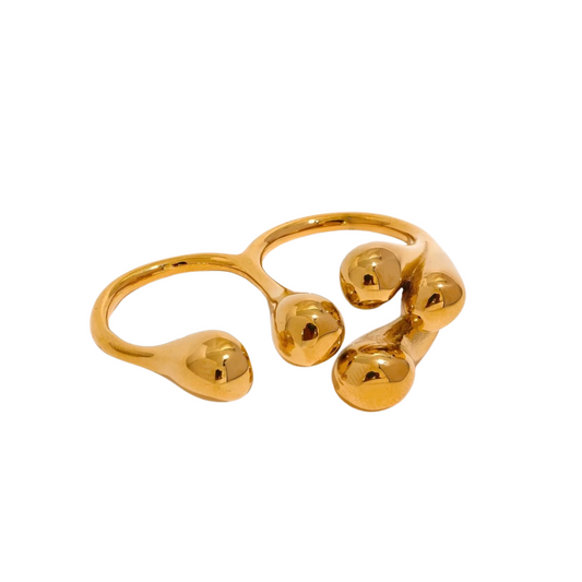 NOBILE - 18K GOLD PLATED RING / THE. CAVIAR COLLECTION