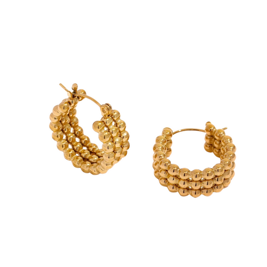 BAIA - 18K GOLD PLATED EARRINGS / THE. CAVIAR COLLECTION