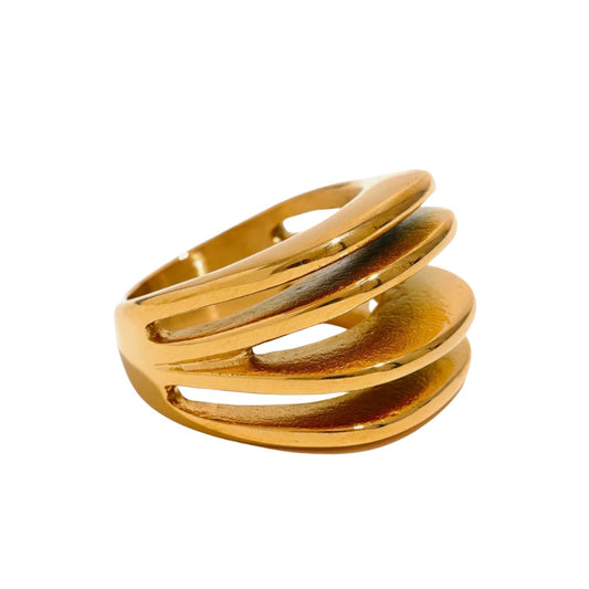 BOLD - 18K GOLD PLATED RING / THE. ESSENTIAL COLLECTION