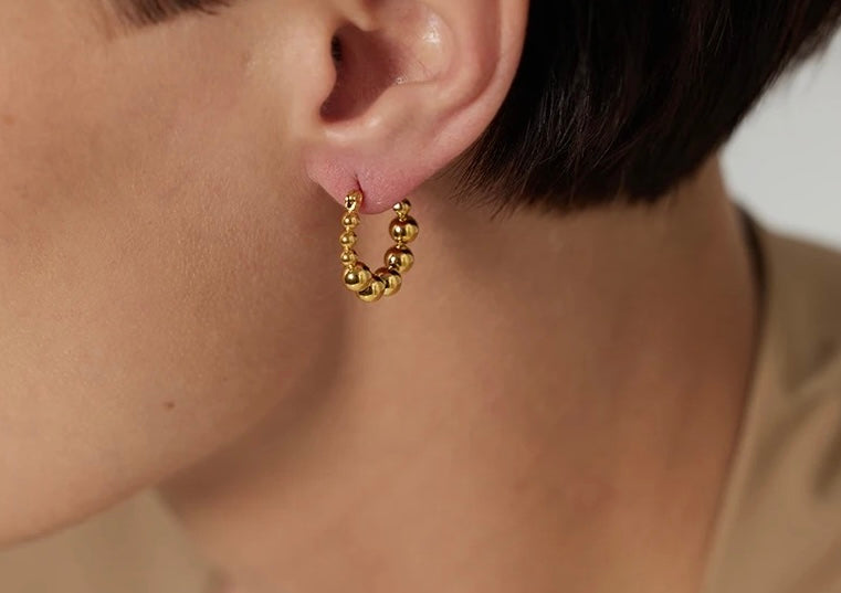 REGINA - 18K GOLD PLATED EARRINGS / THE. CAVIAR COLLECTION