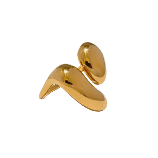 OASIS - 18K GOLD PLATED RING / THE. WAVE COLLECTION