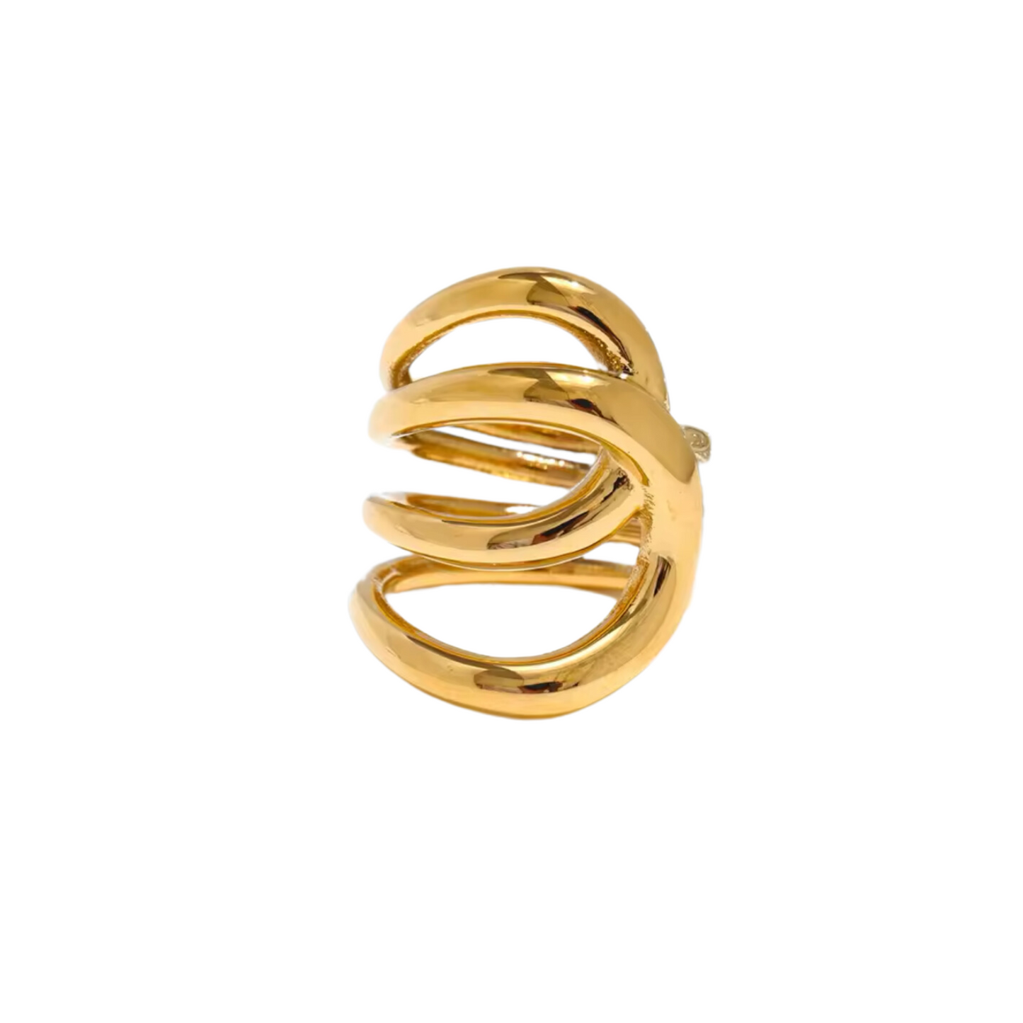 BOLT - 18K GOLD PLATED RING / THE. SWIRL COLLECTION