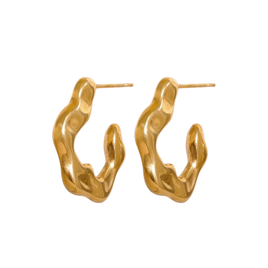 TIDE - 18K GOLD PLATED EARRINGS / THE. WAVE COLLECTION