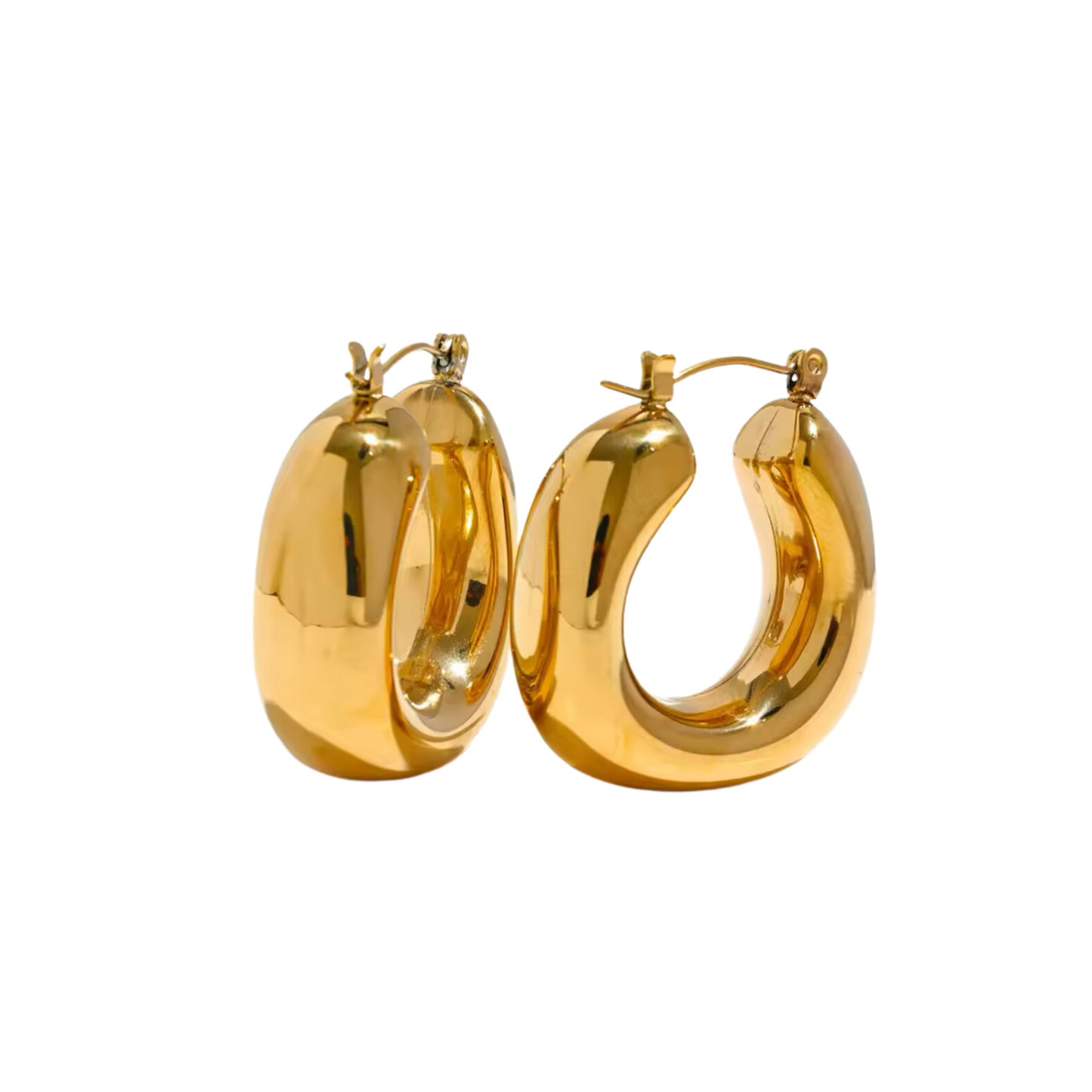 AQUA - 18K GOLD PLATED EARRINGS / THE. WAVE COLLECTION