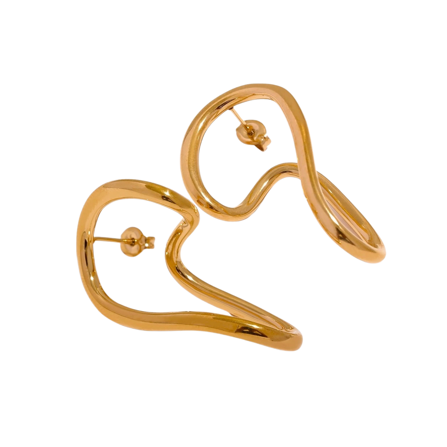 BREEZE - 18K GOLD PLATED EARRINGS / THE. WAVE COLLECTION