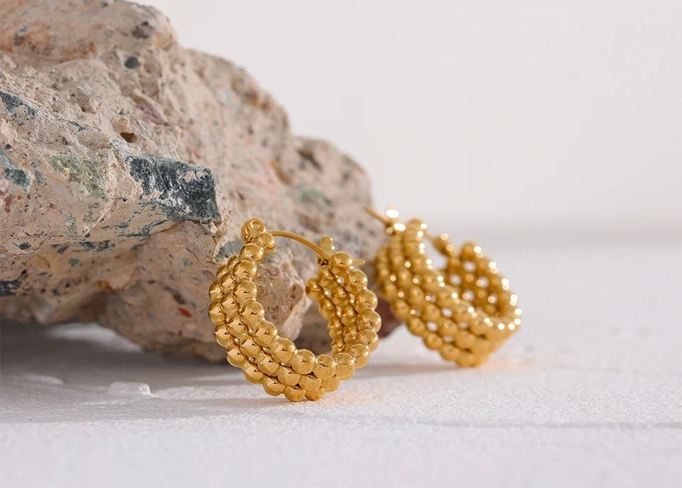 BAIA - 18K GOLD PLATED EARRINGS / THE. CAVIAR COLLECTION