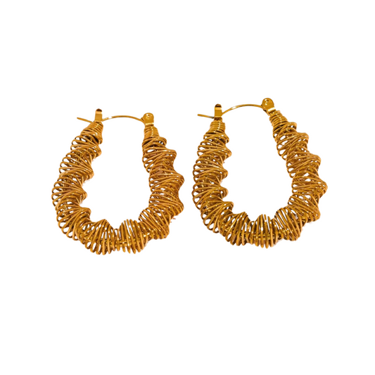 ECHO - 18K GOLD PLATED EARRINGS / THE. SWIRL COLLECTION