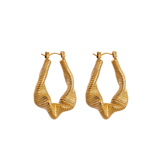 TWIST -18K GOLD PLATED EARRINGS / THE. SWIRL COLLECTION